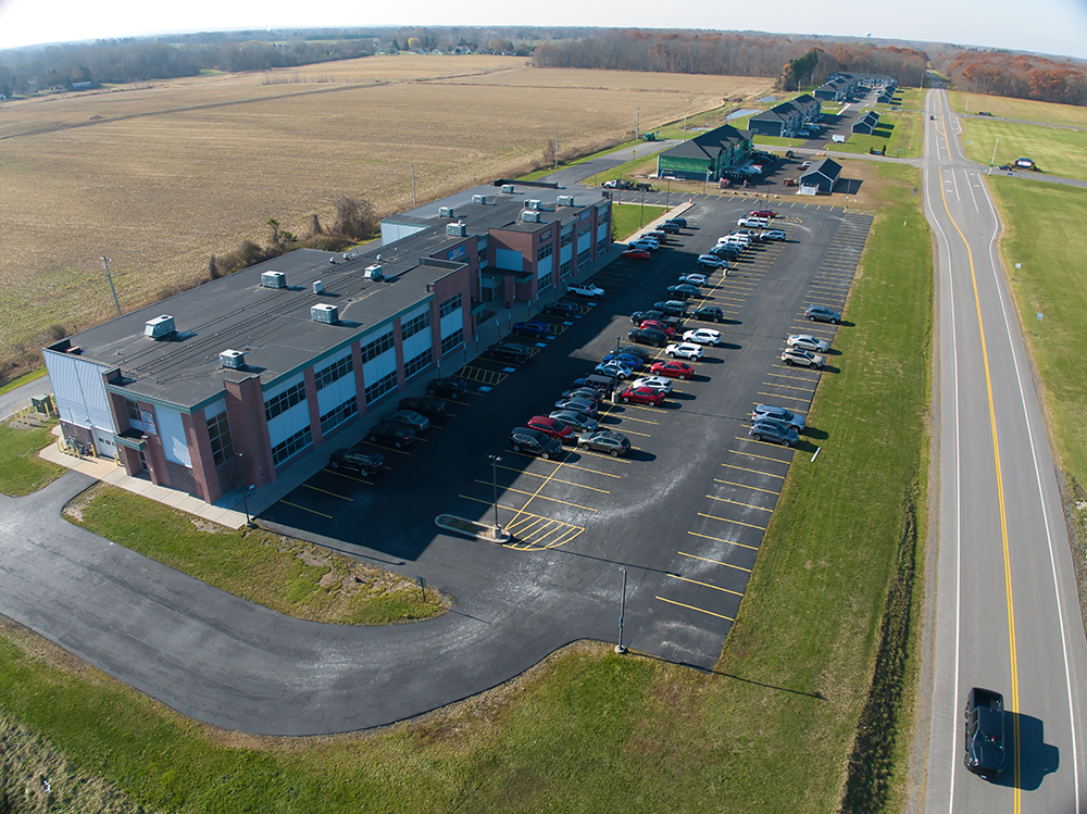 Aerial image of the Upstate MedTech Park in Batavia, NY